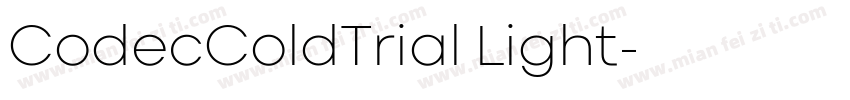 CodecColdTrial Light字体转换
